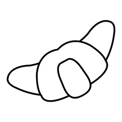 delicious croissant isolated icon vector illustration design