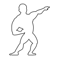 Bodybuilding man silhouette icon vector illustration graphic design