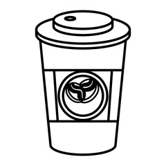 coffee plastic cup isolated icon vector illustration design