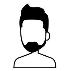 young man shirtless avatar character vector illustration design