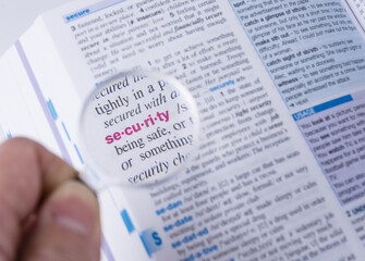 Obraz premium Dictionary Meaning - Security