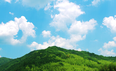 Mountain with blue sky