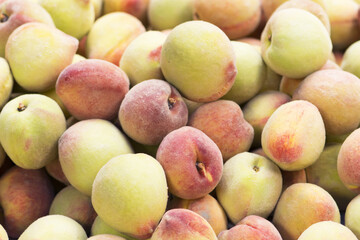 background from fresh organic Peaches