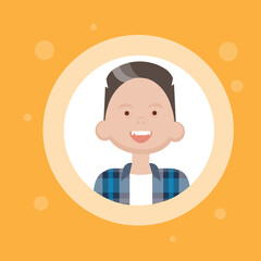 Profile Icon Male Avatar, Man Cartoon Portrait, Casual Person Face Flat Vector Illustration