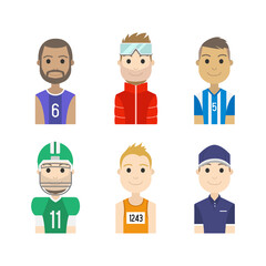 simple people avatar man sports character