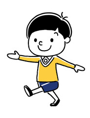 歩く男の子