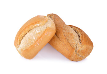 hard bread on white background