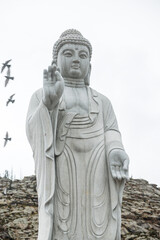 beautiful ancient statue of Buddha 
