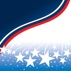 United States patriotic design with stars and stripes for Flag Day