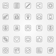 Blog icons set