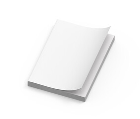 Blank hard cover book template
