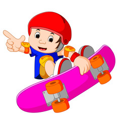 Cool Little Skateboard Guy Doing an Extreme Stunt