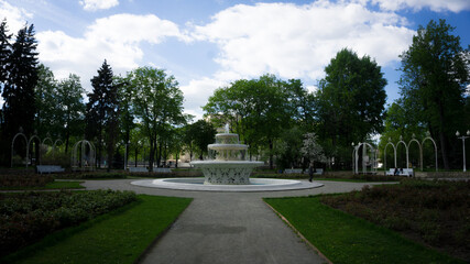 Fototapeta na wymiar Gorki Park Fountain