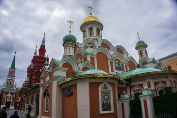 Fototapeta na wymiar Kirche in Moskau am roten Platz