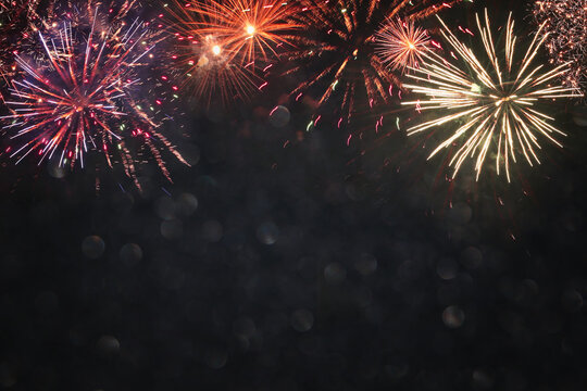 abstract holiday firework background.