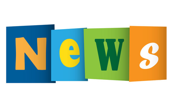 NEWS Overlapping Letters Vector Icon