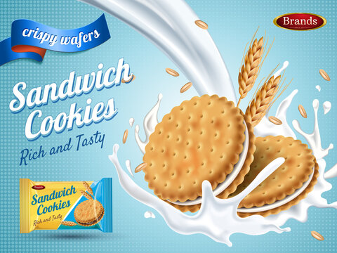 milk flavor cookie ad