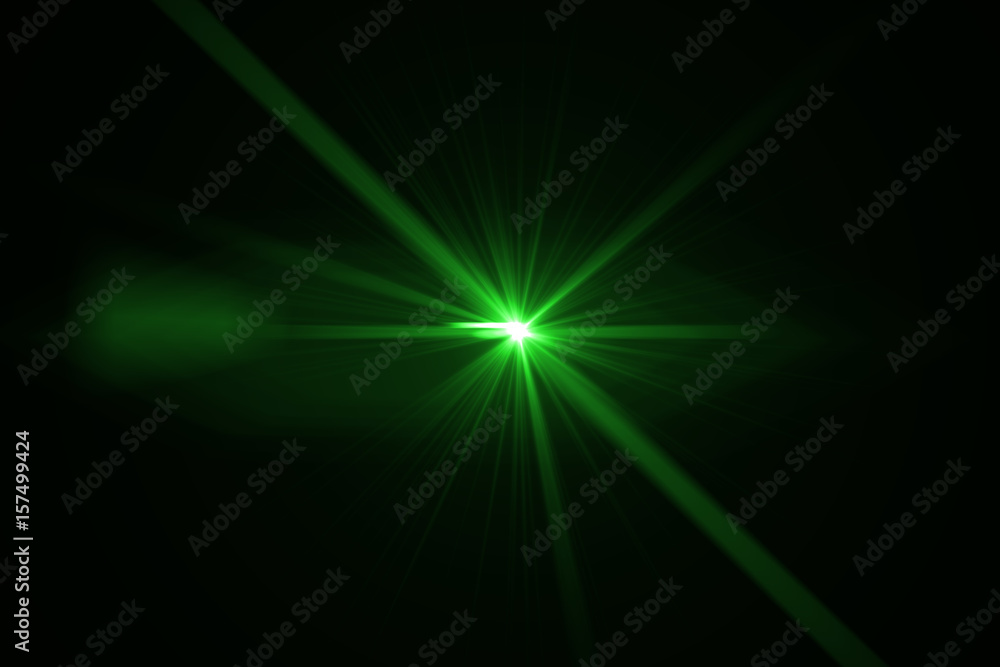 Wall mural lens flare light over black background. easy to add overlay or screen filter over photos