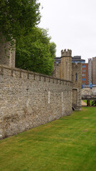 Fototapeta na wymiar Photo of Tower of London on a cloudy morning, London, United Kingdom