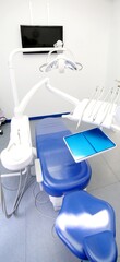 Dental clinic room with special chair and instrumentation for de