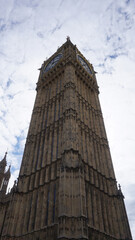 Naklejka na ściany i meble Photo of Big Ben in Westminster on a spring morning, London, United Kingdom