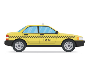 Modern Flat Urban Vehicle Illustration Logo - Taxi
