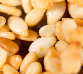Sesame seeds as a background. macro