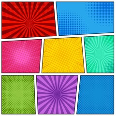 Comic book page blank concept