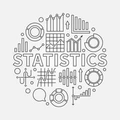 Statistics outline illustration