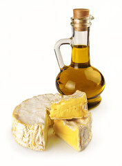 olive oil and Camembert cheese