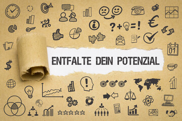 Entfalte Dein Potenzial / Papier mit Symbole