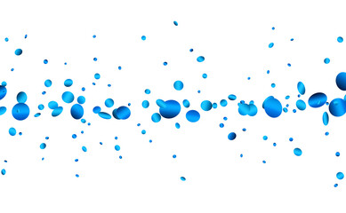 Background with blue glossy confetti.