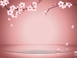 Graceful cherry blossom background