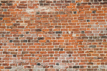 
Red old brick wall - background texture