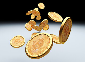 bitcoin 3d background