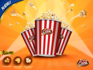 Classic popcorn ads - obrazy, fototapety, plakaty