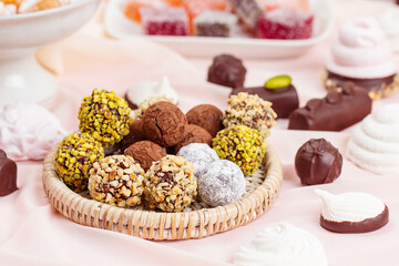 Assorted chocolate truffles