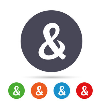 Ampersand Sign Icon. Logical Operator AND.