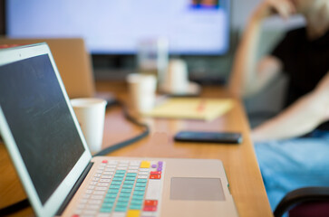 Notebook, Laptop Computer, Desk, and Person