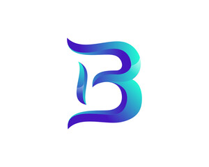 Modern Elegant Ice B Alphabet Symbol Suitable For Technology Logo, Infographics, Print, Digital, Logo, Icon, Apps, T-Shirts and Other Marketing Material Purpose.