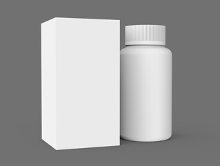 medicine bottle and box