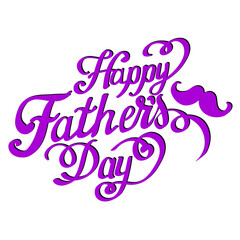Happy fathers day handwritten lettering.
