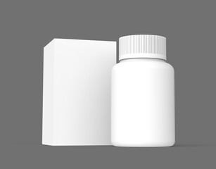 medicine bottle and box