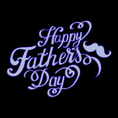 Naklejka na ściany i meble Happy fathers day handwritten lettering.