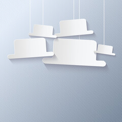 white hats on a string in the number of five pieces