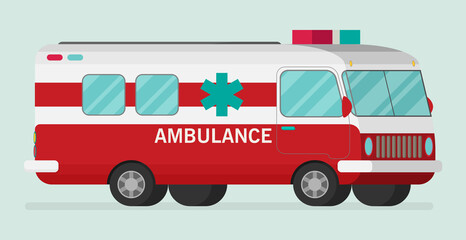 Retro ambulance vector car