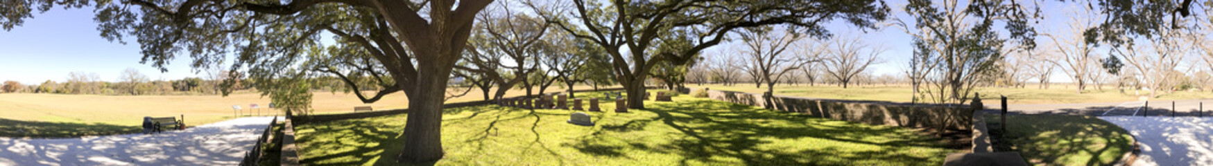 Panoramic view of President Lyndon B. Johnson Family Cemetery.