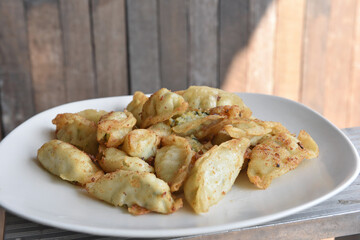 japanese dumpling on white dish 