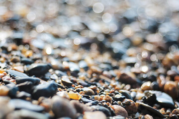 Abstraction of circles on a blurred background.