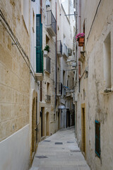 A narrow alley in Monopoli, Puglia, Italy